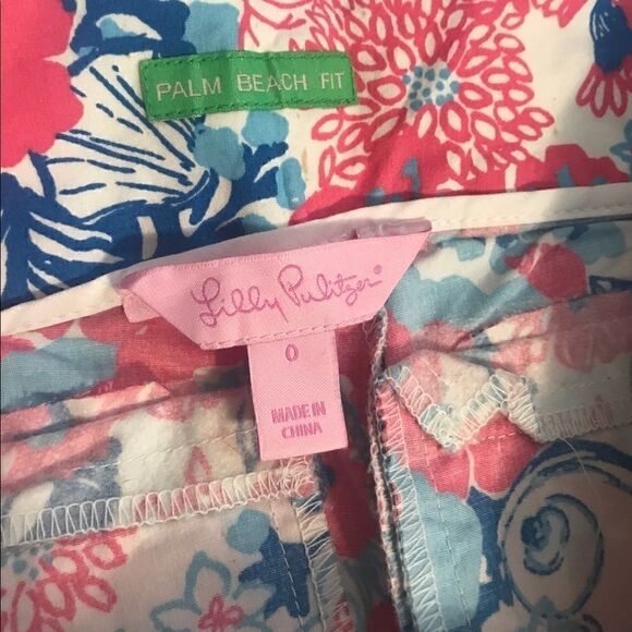 Lilly Pulitzer Blue Pink Palm Beach Fit Pants - Picture 5 of 6